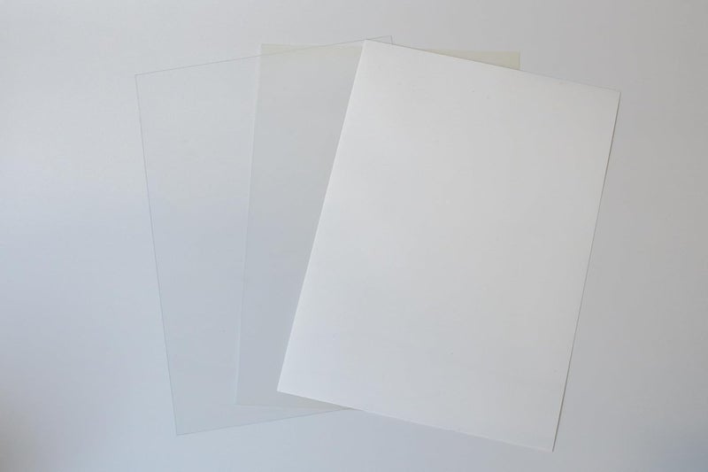 Grafix Shrink Film - Clear, Matte & White 8.5"x11" Sheets, Design Your Art and Shrink It to Create Jewelry, Embellishments, Paper Crafts, Gift Tags, Ornaments and More, Assorted 30pcs - Image 3